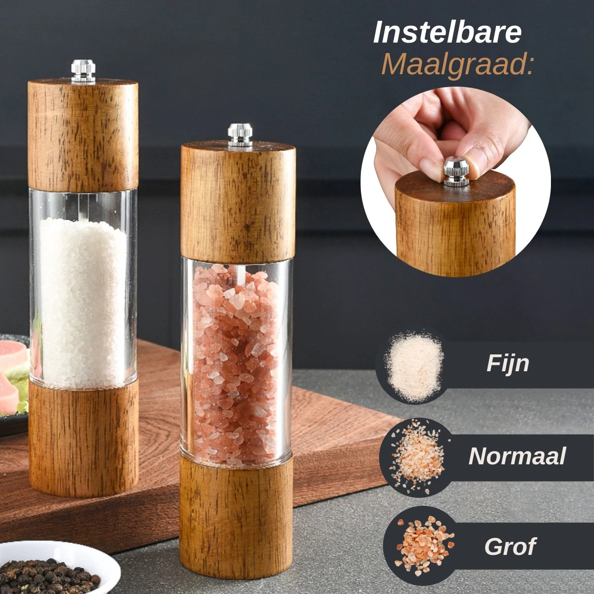 VAIVE Peper En Zoutmolen Set - Pepermolen 3 VAIVE Peper En Zoutmolen Set - Pepermolen - Image 3