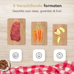 Rochester Snijplanken Hout – Borrelplank – Serveerplank - 3-Delig – Organisch Bamboe – Luxe Design – Hygienisch En Duurzaam -Beste Keuken Serie Winkel 1200x1200 548