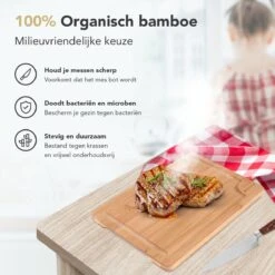 Rochester Snijplanken Hout – Borrelplank – Serveerplank - 3-Delig – Organisch Bamboe – Luxe Design – Hygienisch En Duurzaam -Beste Keuken Serie Winkel 1200x1200 551
