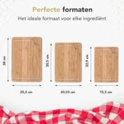 Rochester Snijplanken Hout – Borrelplank – Serveerplank - 3-Delig – Organisch Bamboe – Luxe Design – Hygienisch En Duurzaam -Beste Keuken Serie Winkel 1200x1200 553