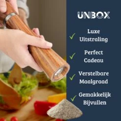 UNBOX Peper En Zoutmolen Set - Pepermolen - Zoutmolen - BBQ Accesoires - Acacia Hout - RVS 8 UNBOX Peper En Zoutmolen Set - Pepermolen - Zoutmolen - BBQ Accesoires - Acacia Hout - RVS -Beste Keuken Serie Winkel 1200x1200 585