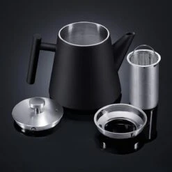 Silberthal - Theepot Met Filter - 1 L - RVS Dubbelwandig - Zwart - Cadeau -Beste Keuken Serie Winkel 1200x1200 589