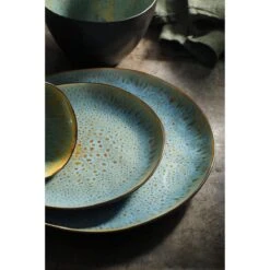 Palmer Serviesset Lotus Stoneware 6-persoons 24-delig Zwart Turquoise -Beste Keuken Serie Winkel 1200x1200 613