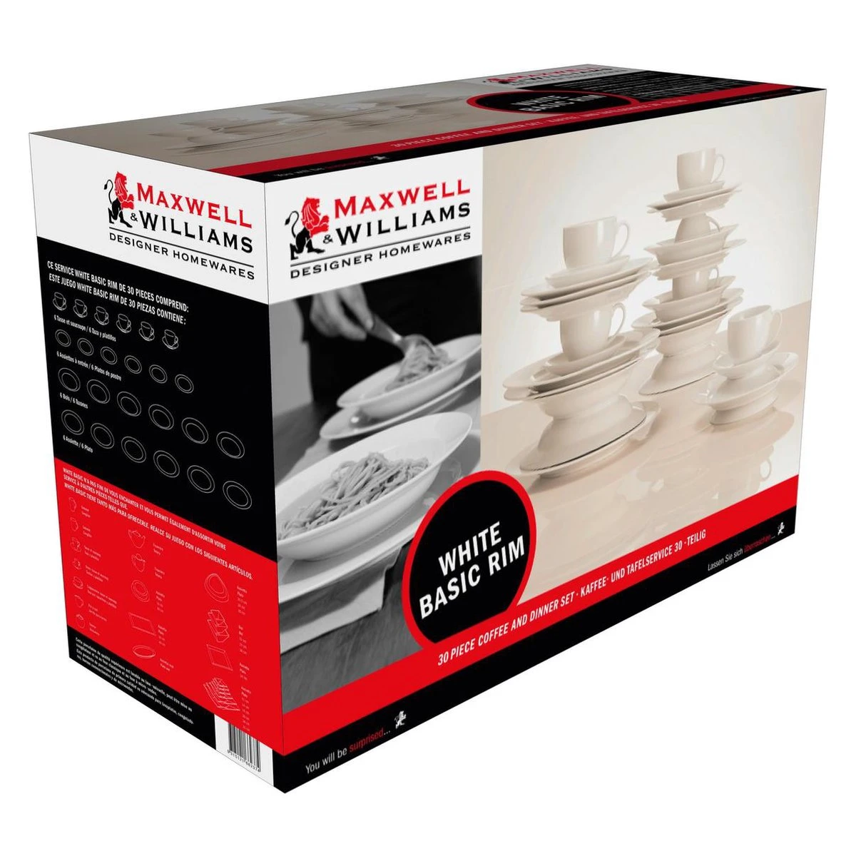 Maxwell And Williams White Basic Rim Koffie- En Dinerset - 30-delig - Wit 4 Maxwell And Williams White Basic Rim Koffie- En Dinerset - 30-delig - Wit - Image 4