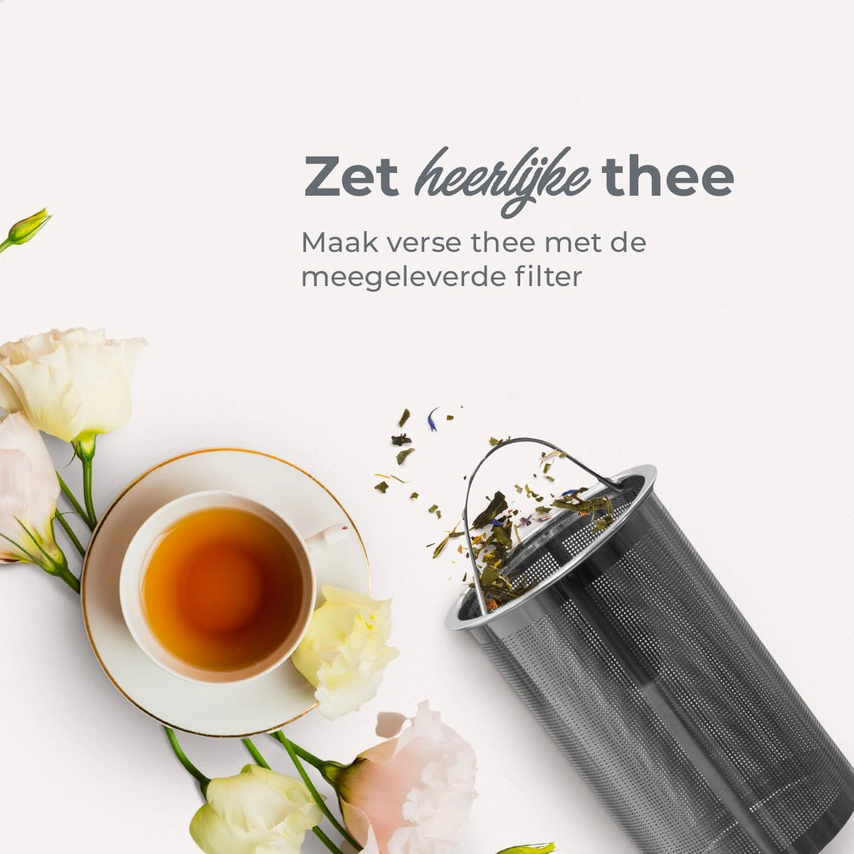 Vaja Valerie - Theepot Met Filter - Dubbelwandig - RVS - 1.2L 2 Vaja Valerie - Theepot Met Filter - Dubbelwandig - RVS - 1.2L - Image 2