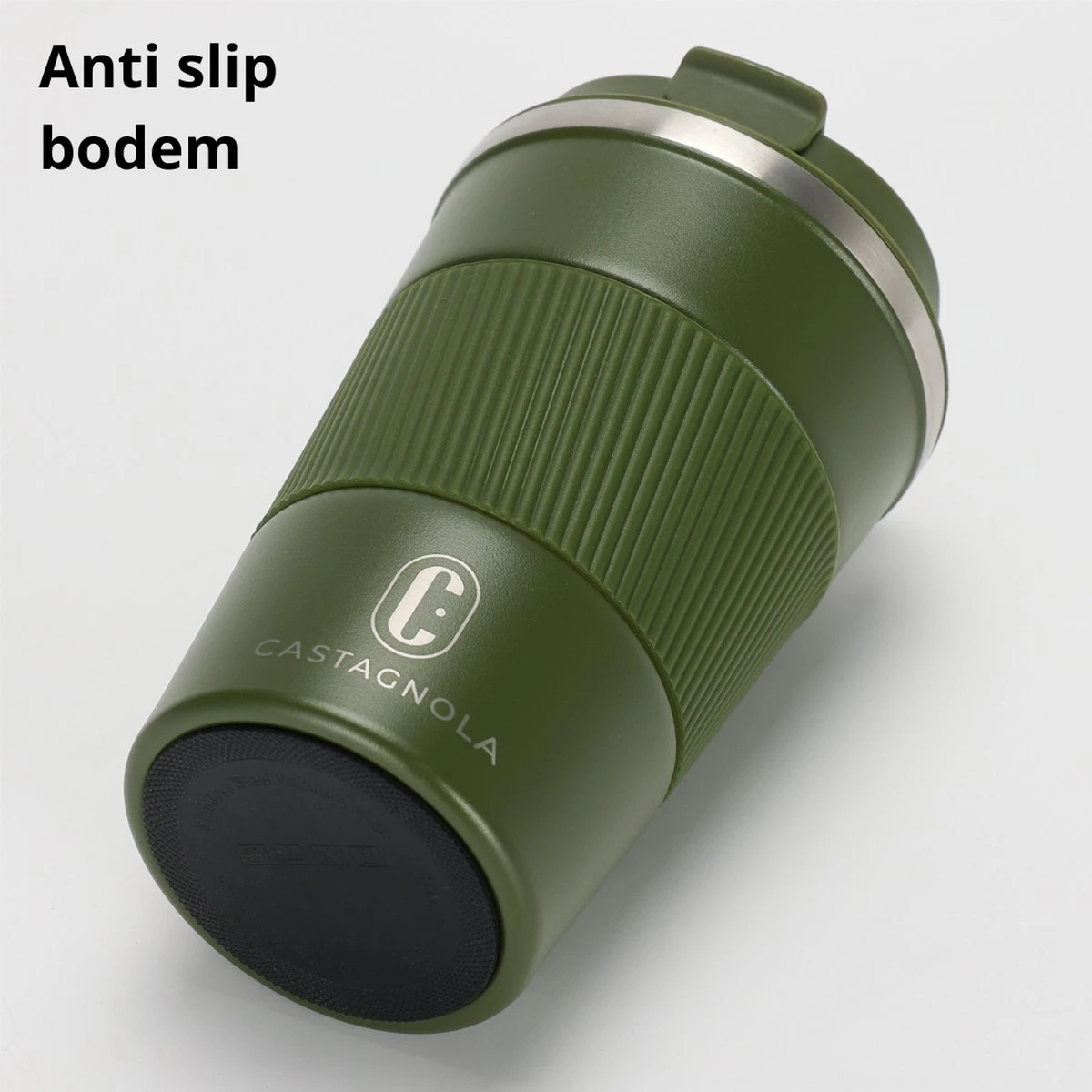 Castagnola Design RVS Koffiebeker To Go - Groen - 380ml - Thermosbeker - Theebeker 4 Castagnola Design RVS Koffiebeker To Go - Groen - 380ml - Thermosbeker - Theebeker - Image 4