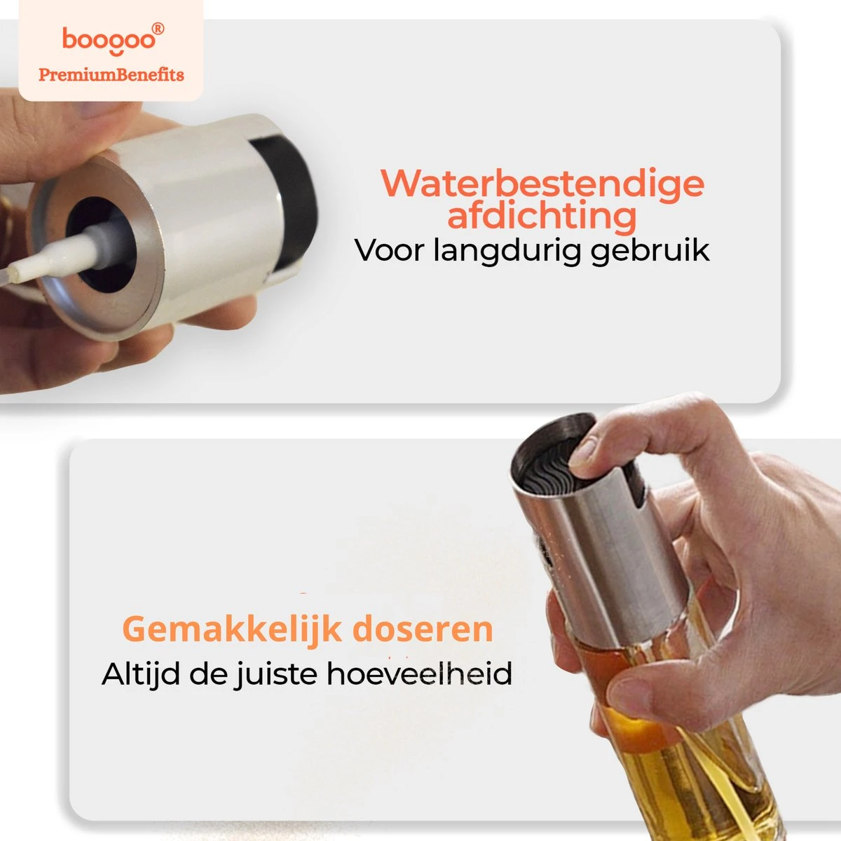 BooGoo® - RVS Olijfolie Sprayer Extreme Deluxe - Olijfolie Fles Verstuiver Voor Keuken - Oliespray - Oliefles - BBQ Accesoires - Olie Pomp Bakspray - Cooking Spray 7 BooGoo® - RVS Olijfolie Sprayer Extreme Deluxe - Olijfolie Fles Verstuiver Voor Keuken - Oliespray - Oliefles - BBQ Accesoires - Olie Pomp Bakspray - Cooking Spray - Image 7