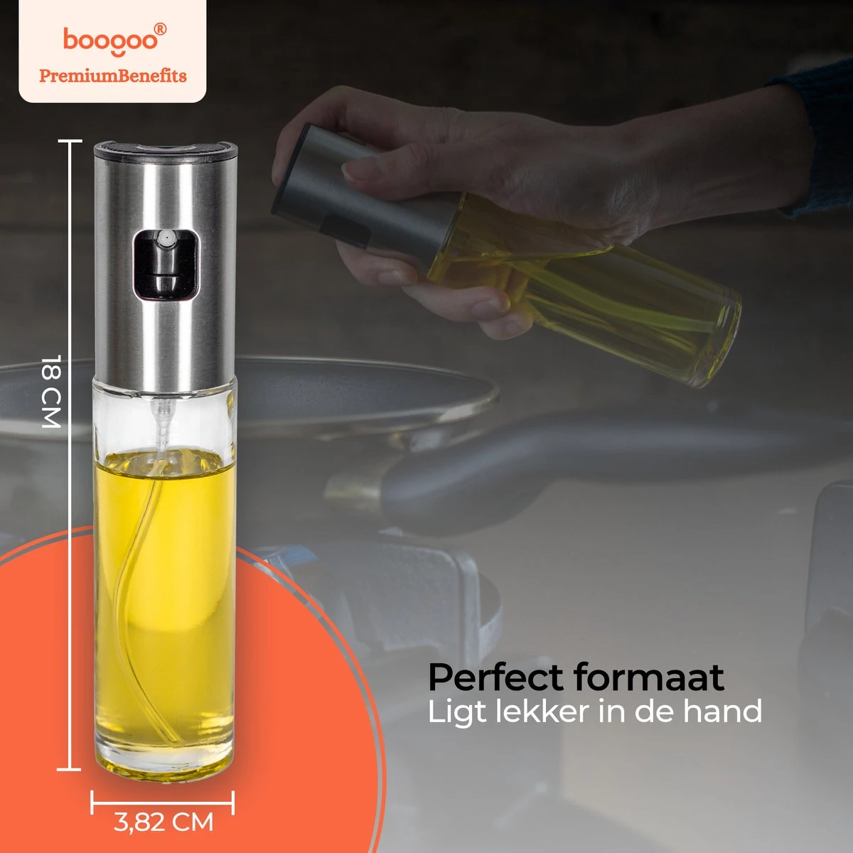 BooGoo® - RVS Olijfolie Sprayer Extreme Deluxe - Olijfolie Fles Verstuiver Voor Keuken - Oliespray - Oliefles - BBQ Accesoires - Olie Pomp Bakspray - Cooking Spray 11 BooGoo® - RVS Olijfolie Sprayer Extreme Deluxe - Olijfolie Fles Verstuiver Voor Keuken - Oliespray - Oliefles - BBQ Accesoires - Olie Pomp Bakspray - Cooking Spray - Image 11