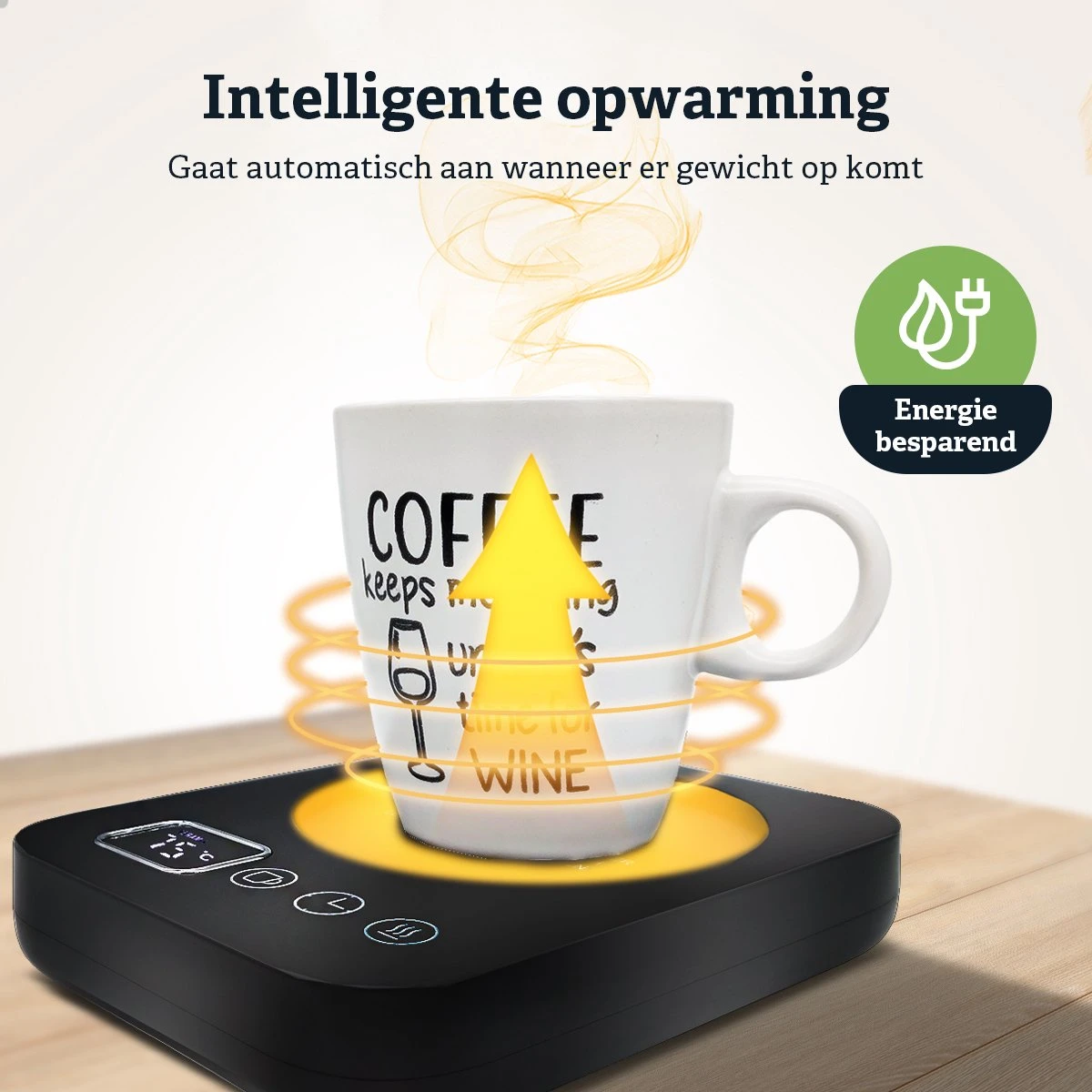 Shutterlight Verwarmde Onderzetter – Tot 85°C – 9 Standen – Timer – Warmhoudplaat Voor Mok Thee & Koffie – Mug Heating Plate – Cup Warmer 5 Shutterlight Verwarmde Onderzetter – Tot 85°C – 9 Standen – Timer – Warmhoudplaat Voor Mok Thee & Koffie – Mug Heating Plate – Cup Warmer - Image 5