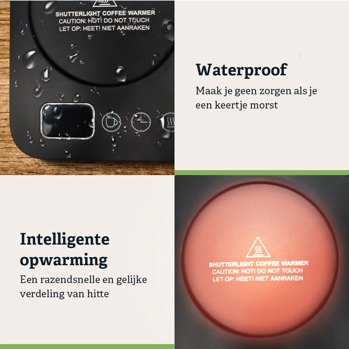 Shutterlight Verwarmde Onderzetter – Tot 85°C – 9 Standen – Timer – Warmhoudplaat Voor Mok Thee & Koffie – Mug Heating Plate – Cup Warmer 6 Shutterlight Verwarmde Onderzetter – Tot 85°C – 9 Standen – Timer – Warmhoudplaat Voor Mok Thee & Koffie – Mug Heating Plate – Cup Warmer - Image 6