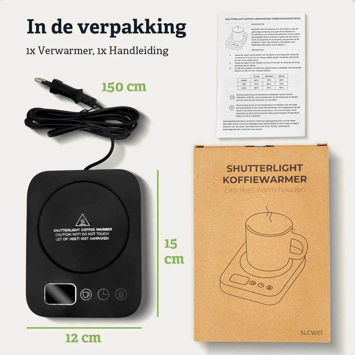 Shutterlight Verwarmde Onderzetter – Tot 85°C – 9 Standen – Timer – Warmhoudplaat Voor Mok Thee & Koffie – Mug Heating Plate – Cup Warmer 8 Shutterlight Verwarmde Onderzetter – Tot 85°C – 9 Standen – Timer – Warmhoudplaat Voor Mok Thee & Koffie – Mug Heating Plate – Cup Warmer - Image 8