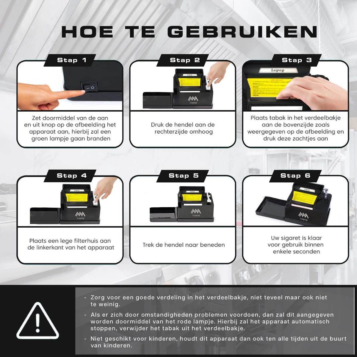 Lopup® Elektrische Sigarettenmaker - Sigarettenmakers - Sigaretten Maker Electrisch - Hulzenstopper - Sigaretten - Exclusieve NL Handleiding - Zilver 8 Lopup® Elektrische Sigarettenmaker - Sigarettenmakers - Sigaretten Maker Electrisch - Hulzenstopper - Sigaretten - Exclusieve NL Handleiding - Zilver - Image 8