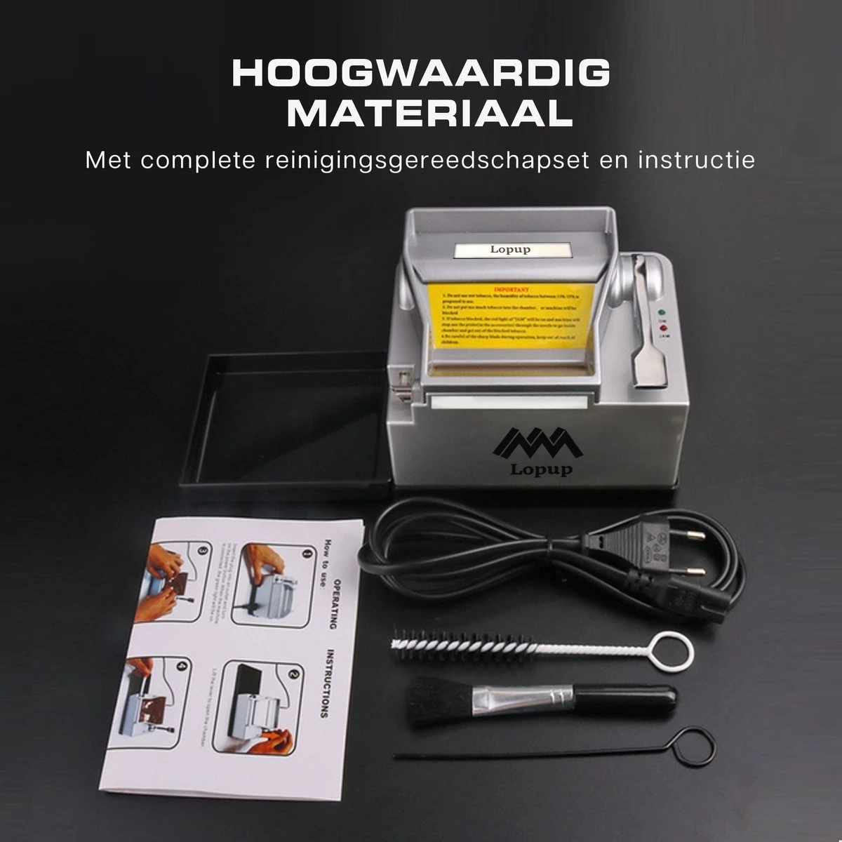 Lopup® Elektrische Sigarettenmaker - Sigarettenmakers - Sigaretten Maker Electrisch - Hulzenstopper - Sigaretten - Exclusieve NL Handleiding - Zilver 9 Lopup® Elektrische Sigarettenmaker - Sigarettenmakers - Sigaretten Maker Electrisch - Hulzenstopper - Sigaretten - Exclusieve NL Handleiding - Zilver - Image 9