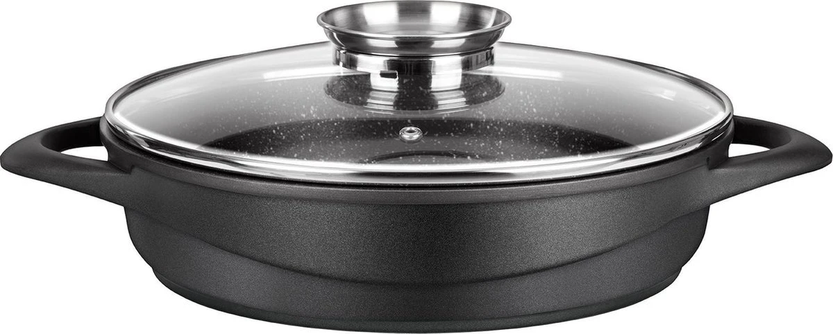 Smile 10-Delige Pannenset - Anti Aanbaklaag - Vaatwasser Bestendig - Zwart - MGK-17 4 Smile 10-Delige Pannenset - Anti Aanbaklaag - Vaatwasser Bestendig - Zwart - MGK-17 - Image 4