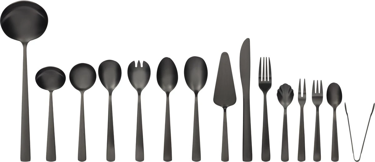 Swiss Pro+ Bestekset In Koffer-72 Delig-12 Persoons-Zwitsers Kwaliteit-Complete Set-100% Roestvrijstaal- Zwart 19 Swiss Pro+ Bestekset In Koffer-72 Delig-12 Persoons-Zwitsers Kwaliteit-Complete Set-100% Roestvrijstaal- Zwart - Image 19