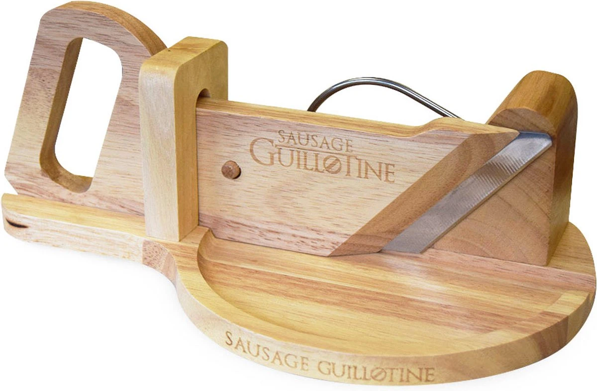 MikaMax Worst Guillotine - Worstsnijder - Worst Snijplank - Sausage Guillotine - Makkelijk Schoon Te Maken - RVS Mes - Bamboe - 30 X 19cm 4 MikaMax Worst Guillotine - Worstsnijder - Worst Snijplank - Sausage Guillotine - Makkelijk Schoon Te Maken - RVS Mes - Bamboe - 30 X 19cm - Image 4