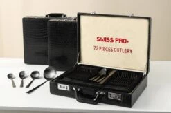 Swiss Pro+ Bestekset In Koffer-72 Delig-12 Persoons-Zwitsers Kwaliteit-Complete Set-100% Roestvrijstaal- Zwart 35 Swiss Pro+ Bestekset In Koffer-72 Delig-12 Persoons-Zwitsers Kwaliteit-Complete Set-100% Roestvrijstaal- Zwart -Beste Keuken Serie Winkel 1200x799 16