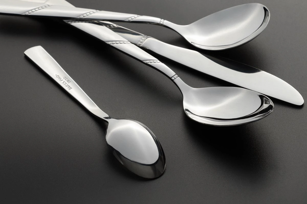 Swiss Pro+ Bestekset In Koffer-72 Delig-12 Persoons-Zwitsers Kwaliteit-Complete Set-100% Roestvrijstaal-Modern 4 Swiss Pro+ Bestekset In Koffer-72 Delig-12 Persoons-Zwitsers Kwaliteit-Complete Set-100% Roestvrijstaal-Modern - Image 4