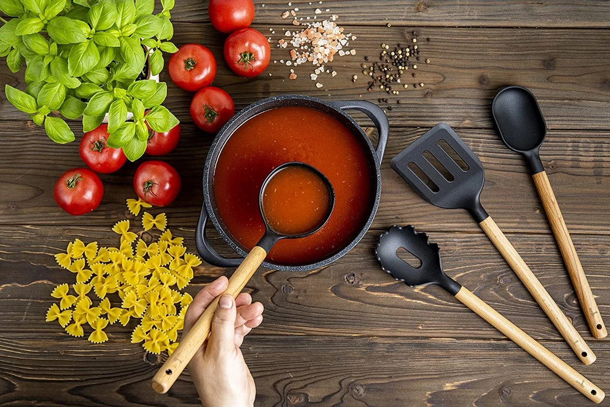 Smile 10-Delige Pannenset - Anti Aanbaklaag - Vaatwasser Bestendig - Zwart - MGK-17 8 Smile 10-Delige Pannenset - Anti Aanbaklaag - Vaatwasser Bestendig - Zwart - MGK-17 - Image 8