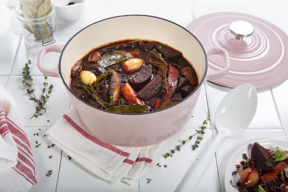 BK Bourgogne Braadpan Ø 24 Cm - Roze - Gietijzer - Inductie 3 BK Bourgogne Braadpan Ø 24 Cm - Roze - Gietijzer - Inductie - Image 3