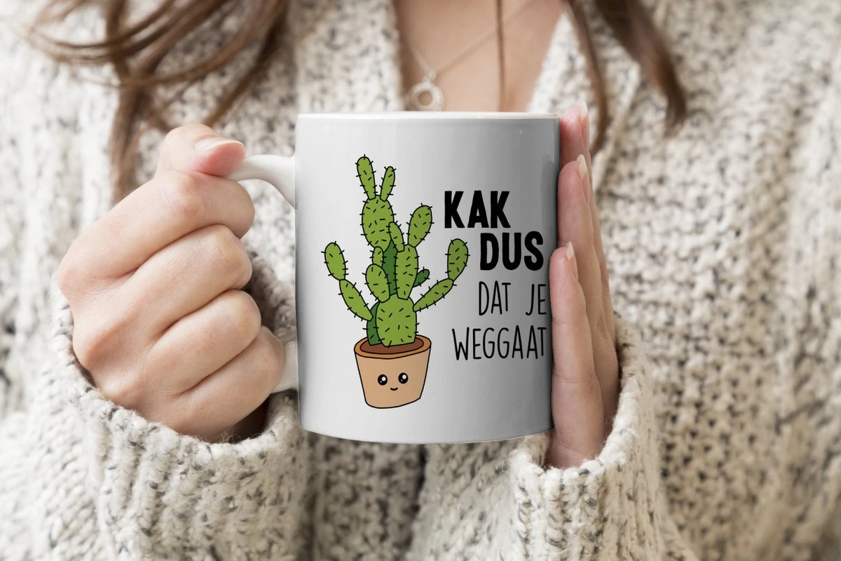 Mok - Koffiemok - Spreuken - Quote - 'Kak Dus Dat Je Weggaat' - Baan - Mokken - 350 ML - Beker - Koffiemokken - Theemok - Mok Met Tekst 5 Mok - Koffiemok - Spreuken - Quote - 'Kak Dus Dat Je Weggaat' - Baan - Mokken - 350 ML - Beker - Koffiemokken - Theemok - Mok Met Tekst - Image 5