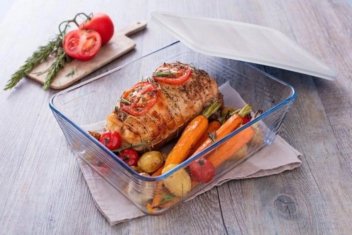 Pyrex - Cook & Freeze Schaal Met Deksel Set Van 4 Stuks - Transparant/Wit 5 Pyrex - Cook & Freeze Schaal Met Deksel Set Van 4 Stuks - Transparant/Wit - Image 5