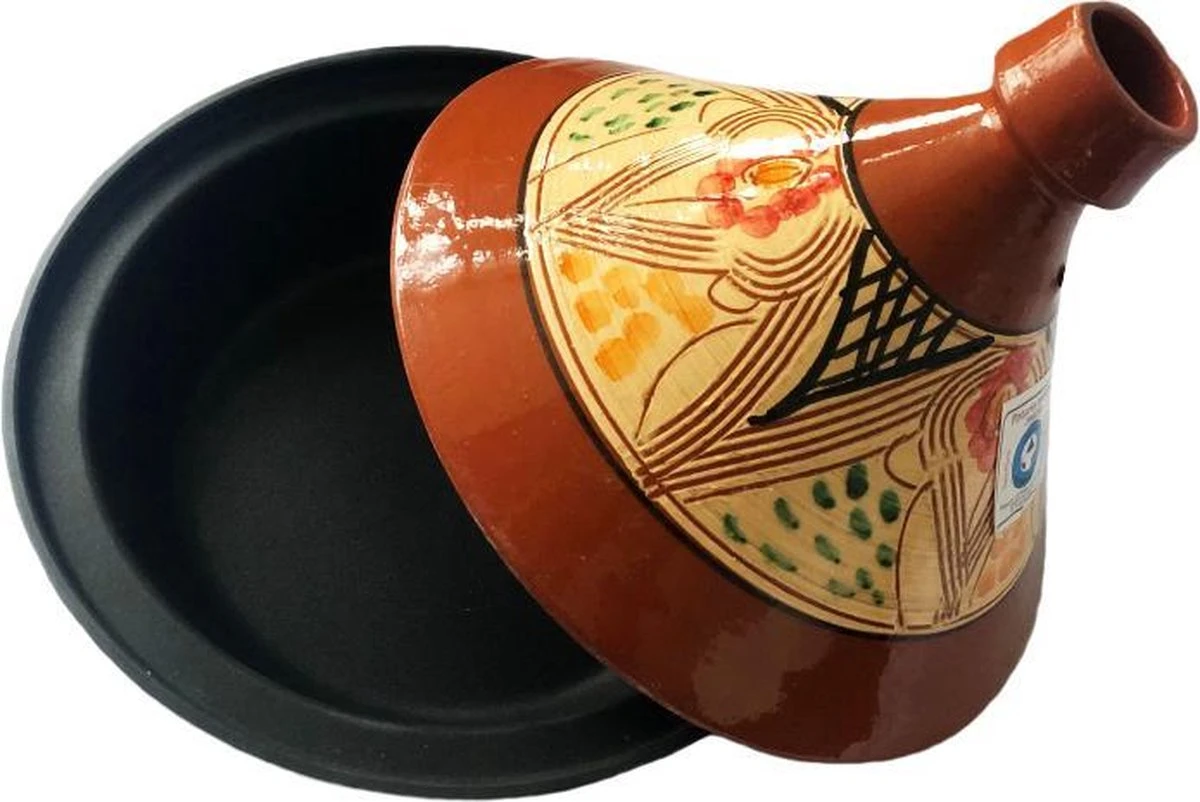 Tajine Van Aardewerk En Gegoten Aluminium, Ook Geschikt Voor Inductie 2 Tajine Van Aardewerk En Gegoten Aluminium, Ook Geschikt Voor Inductie - Image 2