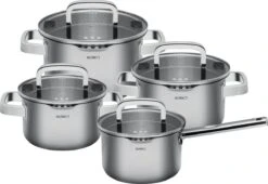 Sola Pannenset Juvia - 4 Delig - Ø 16,16,18,20 Cm - Zilver - RVS - Sandwichbodem -Beste Keuken Serie Winkel 1200x826 1