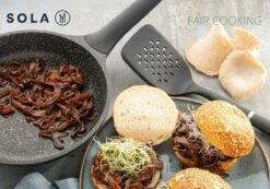 Sola Koekenpan Fair Cooking - Ø 28 Cm - Zwart/wit - Aluminium - Antiaanbaklaag -Beste Keuken Serie Winkel 1200x842