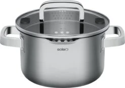 Sola Pannenset Juvia - 4 Delig - Ø 16,16,18,20 Cm - Zilver - RVS - Sandwichbodem -Beste Keuken Serie Winkel 1200x844