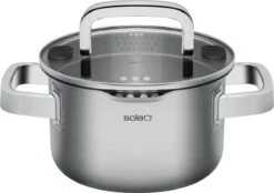 Sola Pannenset Juvia - 4 Delig - Ø 16,16,18,20 Cm - Zilver - RVS - Sandwichbodem -Beste Keuken Serie Winkel 1200x845