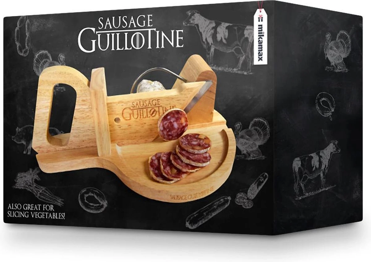MikaMax Worst Guillotine - Worstsnijder - Worst Snijplank - Sausage Guillotine - Makkelijk Schoon Te Maken - RVS Mes - Bamboe - 30 X 19cm 2 MikaMax Worst Guillotine - Worstsnijder - Worst Snijplank - Sausage Guillotine - Makkelijk Schoon Te Maken - RVS Mes - Bamboe - 30 X 19cm - Image 2