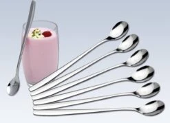 Merkloos Latte Macchiato Lepels – RVS Lange Yoghurt, Dessert Of Koffie Lepeltjes – Set Van 6 Stuks -Beste Keuken Serie Winkel 1200x868