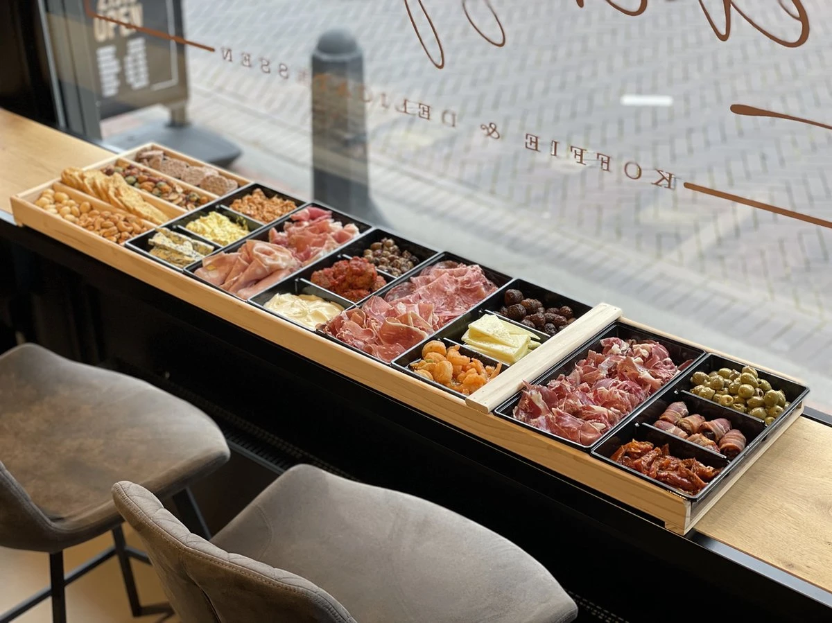 Sjoelbak - Borrelsjoelbak - Hapjesplank - Borrelplank - Mini Sjoelbak 120 Cm Met Zwarte Bakjes - Kleine Sjoelbakken 4 Sjoelbak - Borrelsjoelbak - Hapjesplank - Borrelplank - Mini Sjoelbak 120 Cm Met Zwarte Bakjes - Kleine Sjoelbakken - Image 4