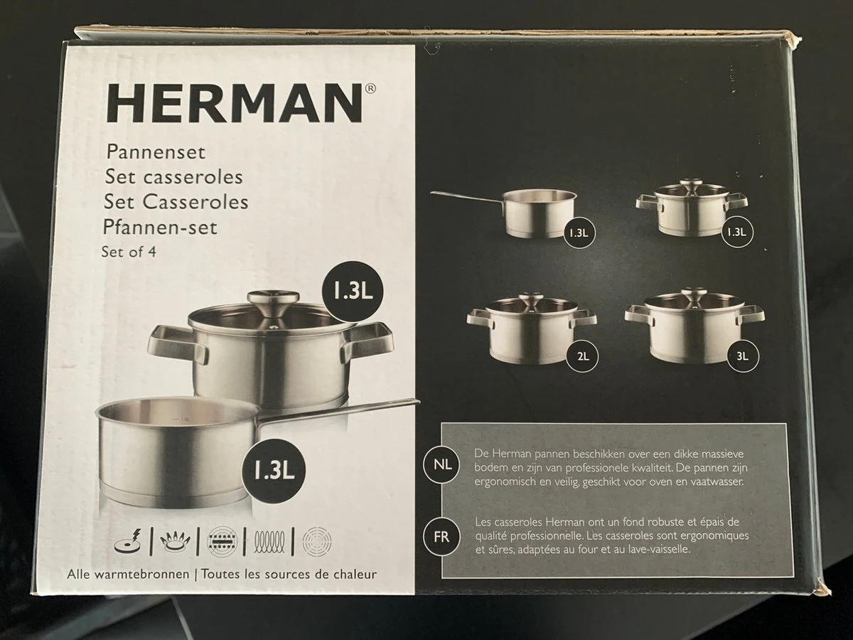 Herman Den Blijker 4-delige RVS Pannenset 4 Herman Den Blijker 4-delige RVS Pannenset - Image 4