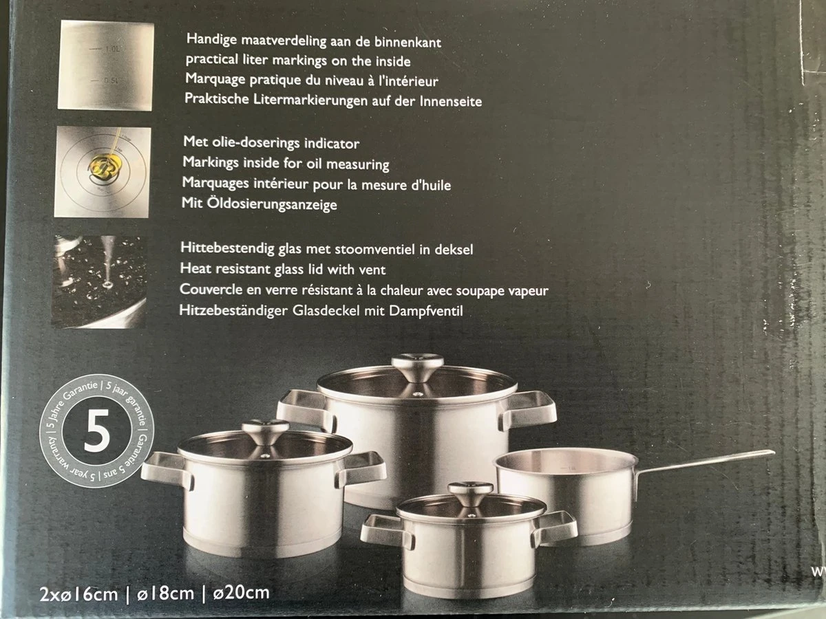 Herman Den Blijker 4-delige RVS Pannenset 5 Herman Den Blijker 4-delige RVS Pannenset - Image 5