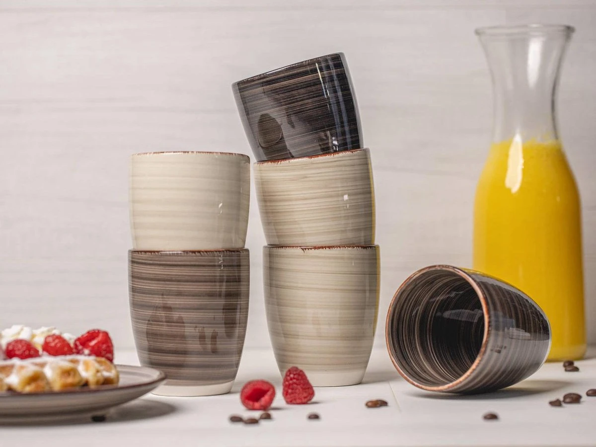 BK Industrieel - Koffiemok - 6 Stuks - Zonder Oor - 340ml 2 BK Industrieel - Koffiemok - 6 Stuks - Zonder Oor - 340ml - Image 2