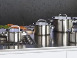 Sola Pannenset Juvia - 4 Delig - Ø 16,16,18,20 Cm - Zilver - RVS - Sandwichbodem -Beste Keuken Serie Winkel 1200x905 1