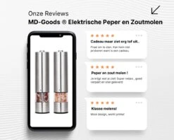 MD-Goods ® Elektrische Peper En Zoutmolen Set - Pepermolen - RVS - Cadeau - Restaurant Kwaliteit 9 MD-Goods ® Elektrische Peper En Zoutmolen Set - Pepermolen - RVS - Cadeau - Restaurant Kwaliteit -Beste Keuken Serie Winkel 1200x960 2