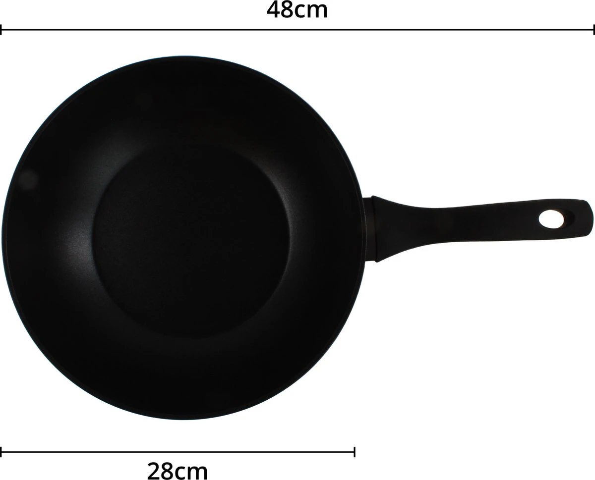 Miller Keramische Wokpan Inductie Ø 28 Cm - Alle Warmtebronnen - Anti Aanbaklaag 2 Miller Keramische Wokpan Inductie Ø 28 Cm - Alle Warmtebronnen - Anti Aanbaklaag - Image 2