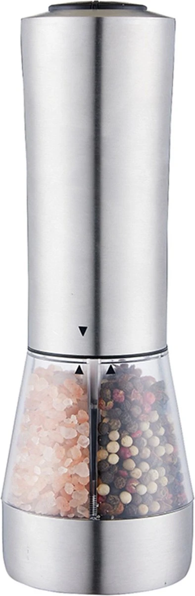 KROMS Peper En Zoutmolen Set - Peper En Zoutmolen Set Elektrisch -2 In 1 - Instelbare Maalgraad - Pepermolen - Zoutmolen - Peper En Zoutmolen Elektrisch 1 KROMS Peper En Zoutmolen Set - Peper En Zoutmolen Set Elektrisch -2 In 1 - Instelbare Maalgraad - Pepermolen - Zoutmolen - Peper En Zoutmolen Elektrisch