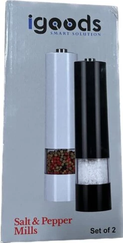 IGOODS Keramiek Elektrische Pepermolen En Zoutmolen - Pepermolen - Zoutmolen - 2 Stuks- Wit -Beste Keuken Serie Winkel 607x1200