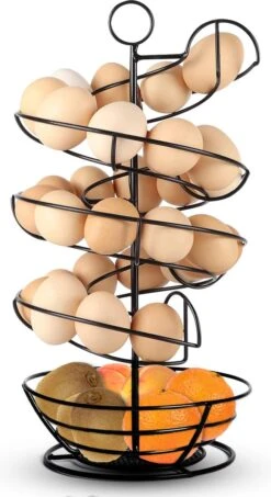 Eiermand – Eierrek – Eierhouder – Eieren – Zwart - Pasen - Tot 40 Eieren - BAULK® -Beste Keuken Serie Winkel 654x1200