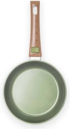 Just Vegan Koekenpan ECO Met Afneembaar Handvat 20 Cm Aluminium Groen -Beste Keuken Serie Winkel 656x1200