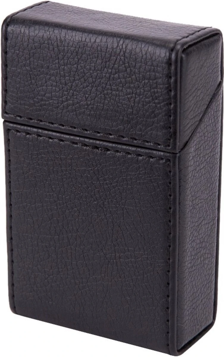 Merkloos ''OP=OP'' Luxe Lederen Sigarettenhouder - Zwart - Sigaretten Box - Sigaretten Doosje - 20 Sigaretten - Design - Cigarette Case 1 Merkloos ''OP=OP'' Luxe Lederen Sigarettenhouder - Zwart - Sigaretten Box - Sigaretten Doosje - 20 Sigaretten - Design - Cigarette Case