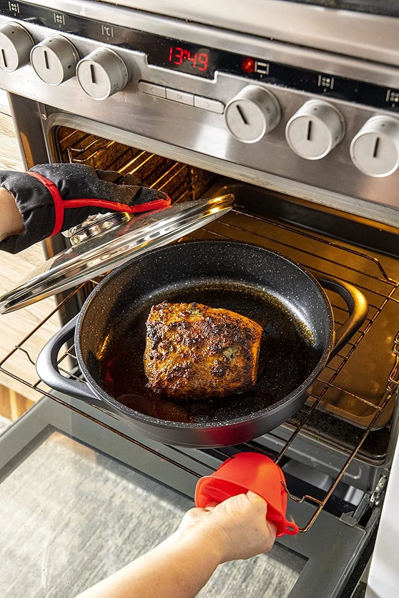 Smile 10-Delige Pannenset - Anti Aanbaklaag - Vaatwasser Bestendig - Zwart - MGK-17 7 Smile 10-Delige Pannenset - Anti Aanbaklaag - Vaatwasser Bestendig - Zwart - MGK-17 - Image 7