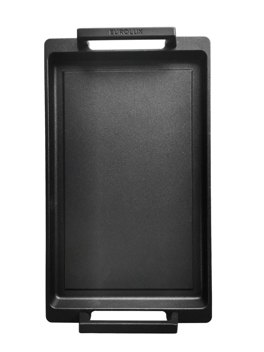 Eurolux Teppanyaki Plaat Met Grepen - 41 X 24 X 2.5 Cm - Zwart - Aluminium - Geschikt Voor Alle Warmtebronnen 2 Eurolux Teppanyaki Plaat Met Grepen - 41 X 24 X 2.5 Cm - Zwart - Aluminium - Geschikt Voor Alle Warmtebronnen - Image 2