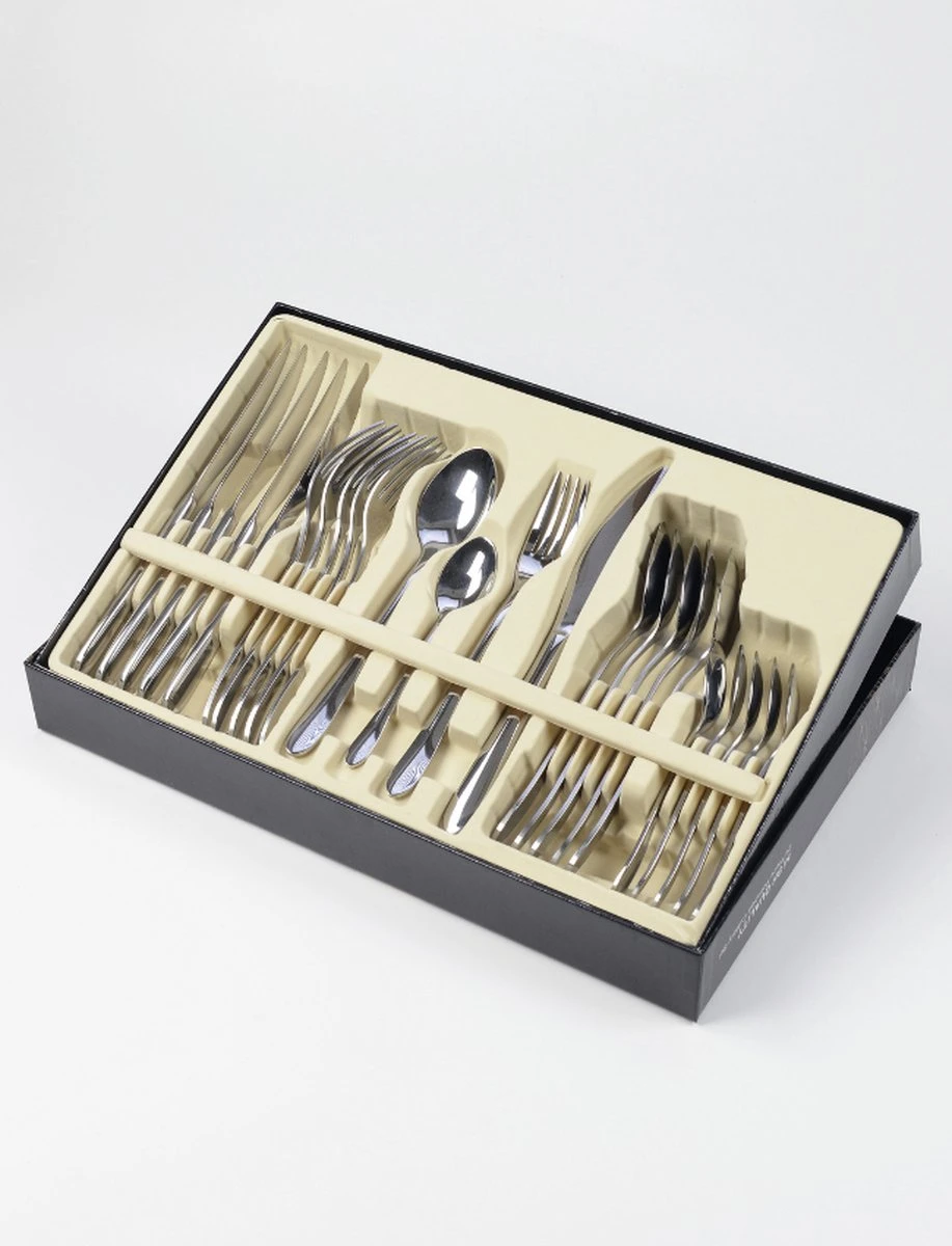 Merkloos Bestekset Luxe Round 24-delig | Premium Quality | 6 Personen 2 Merkloos Bestekset Luxe Round 24-delig | Premium Quality | 6 Personen - Image 2