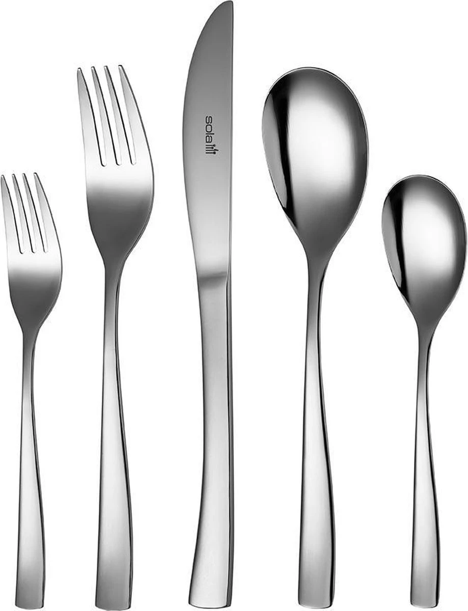 Sola Bestekset Sevilla - Economy - 6 Persoons - 39 Delig - Zilver Chroomstaal 18/0 - RVS 1 Sola Bestekset Sevilla - Economy - 6 Persoons - 39 Delig - Zilver Chroomstaal 18/0 - RVS